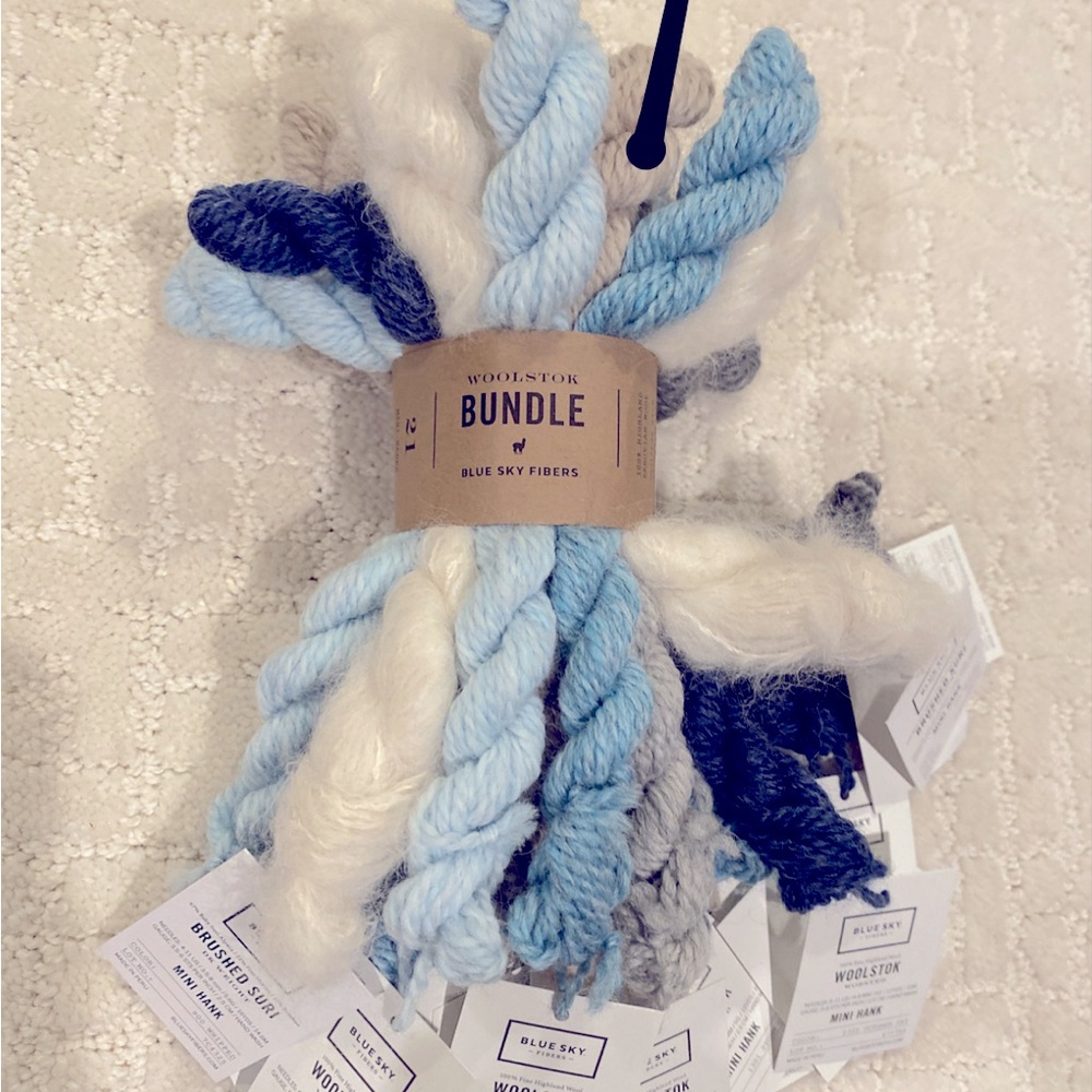 NWT Blue Sky Fibers Woolstok Yarn Bundle-Holiday Frost